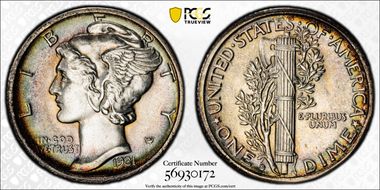 1931-D 10C AU58+