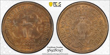 1923 10K KM Funck-640.1 Peine MS64BN