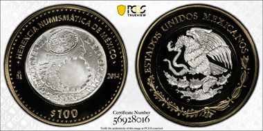 2014-Mo 100 P Carlos IV 1806 Guiana C/S Numismatic Heritage PL69