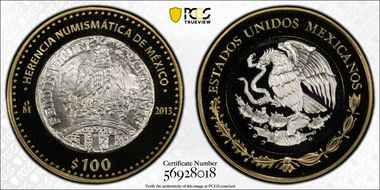 2013-Mo 100 P Insurgent Coin Numismatic Heritage PL69