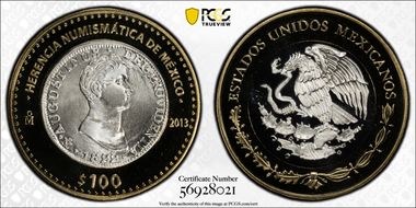 2013-Mo 100 P First Empire Coin Numismatic Heritage PL70