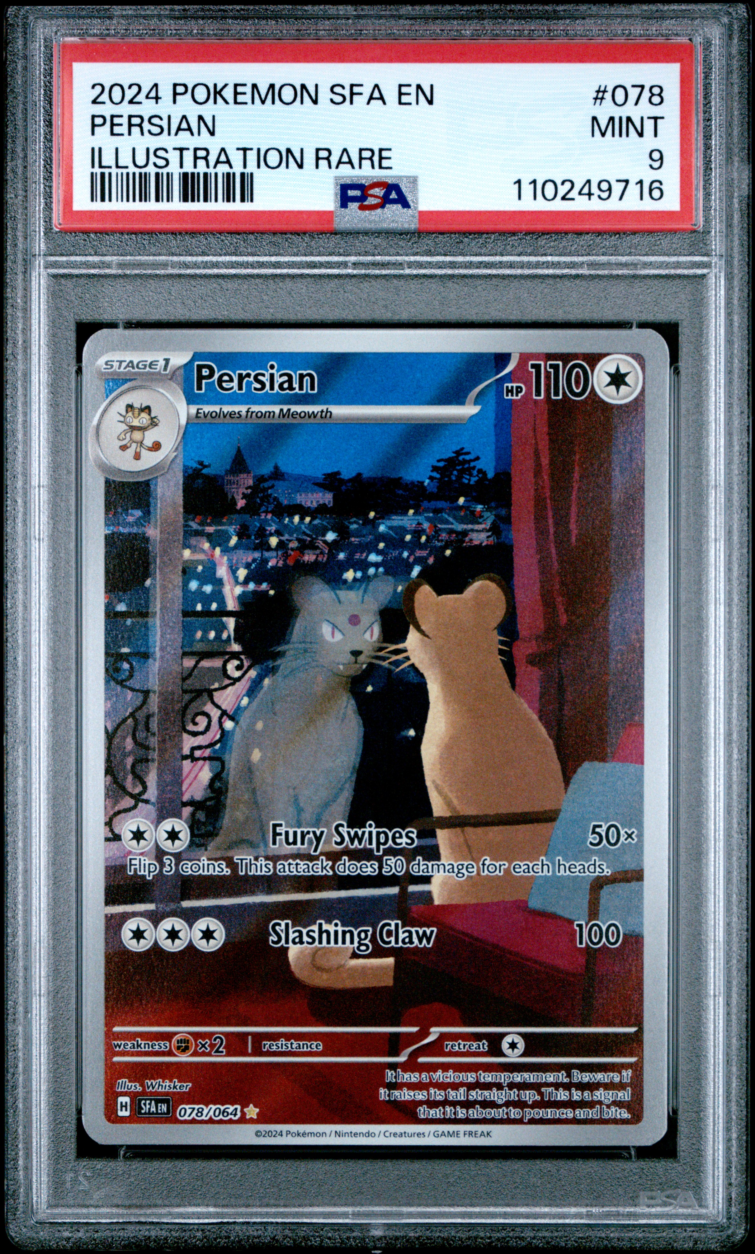 2024 #078 Persian PSA 9 Sfa EN-Shrouded Fable