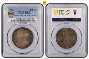 1707 1/2 Cr S-3604 Eng and Scot Shields XF45