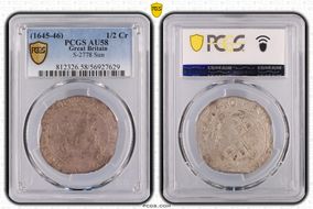 (1645-46) 1/2 Cr S-2778 Sun AU58