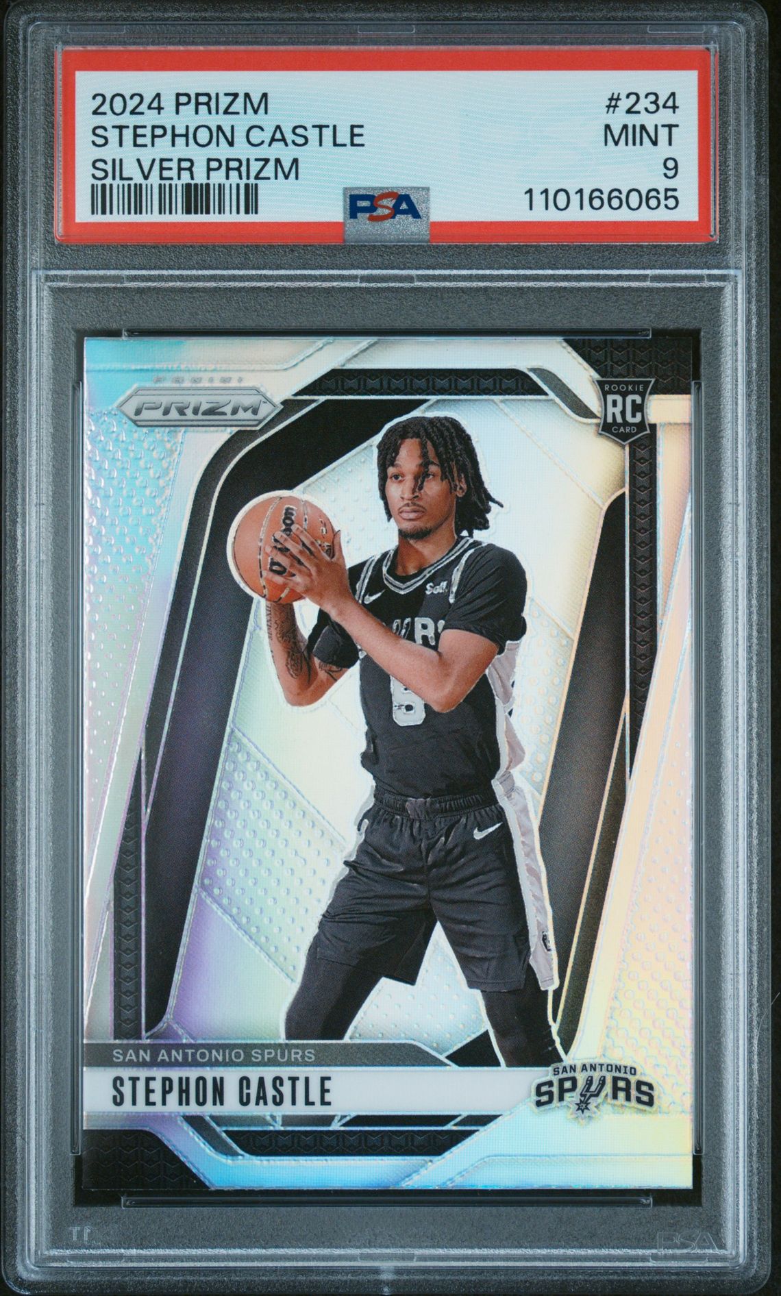 2024 Panini Prizm Stephon Castle #234 (Silver Prizm) Mint 9 front