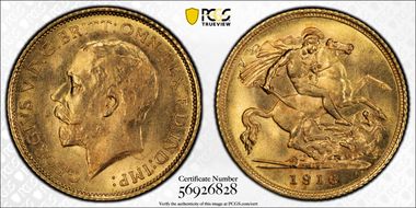 1916-S 1/2 Sov S-4009 MS65