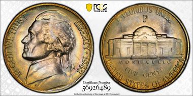 1942-P 5C Silver MS66