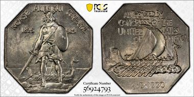 1925 AR Medal Norse American, Thick MS62