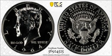 1964 50C Accented Hair PR67