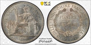 1908-A Piastre Lec-291 MS63