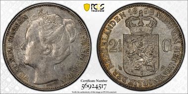 1898 2 1/2 G P. Pander KM-123  Ag AU50