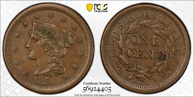 1856 1C Slanted 5 AU55BN