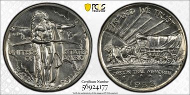 1938-D 50C Oregon MS66