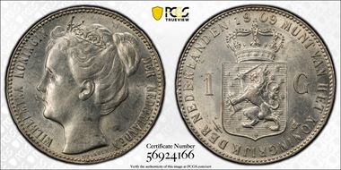 1909 Gulden AU58