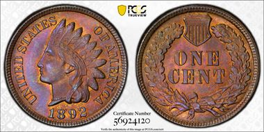 1892 1C MS65RB