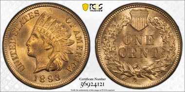 1893 1C MS65RD