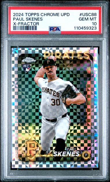 2024 Topps Chrome Update Paul Skenes #Usc88 (X-Fractor) Gem Mt 10 front