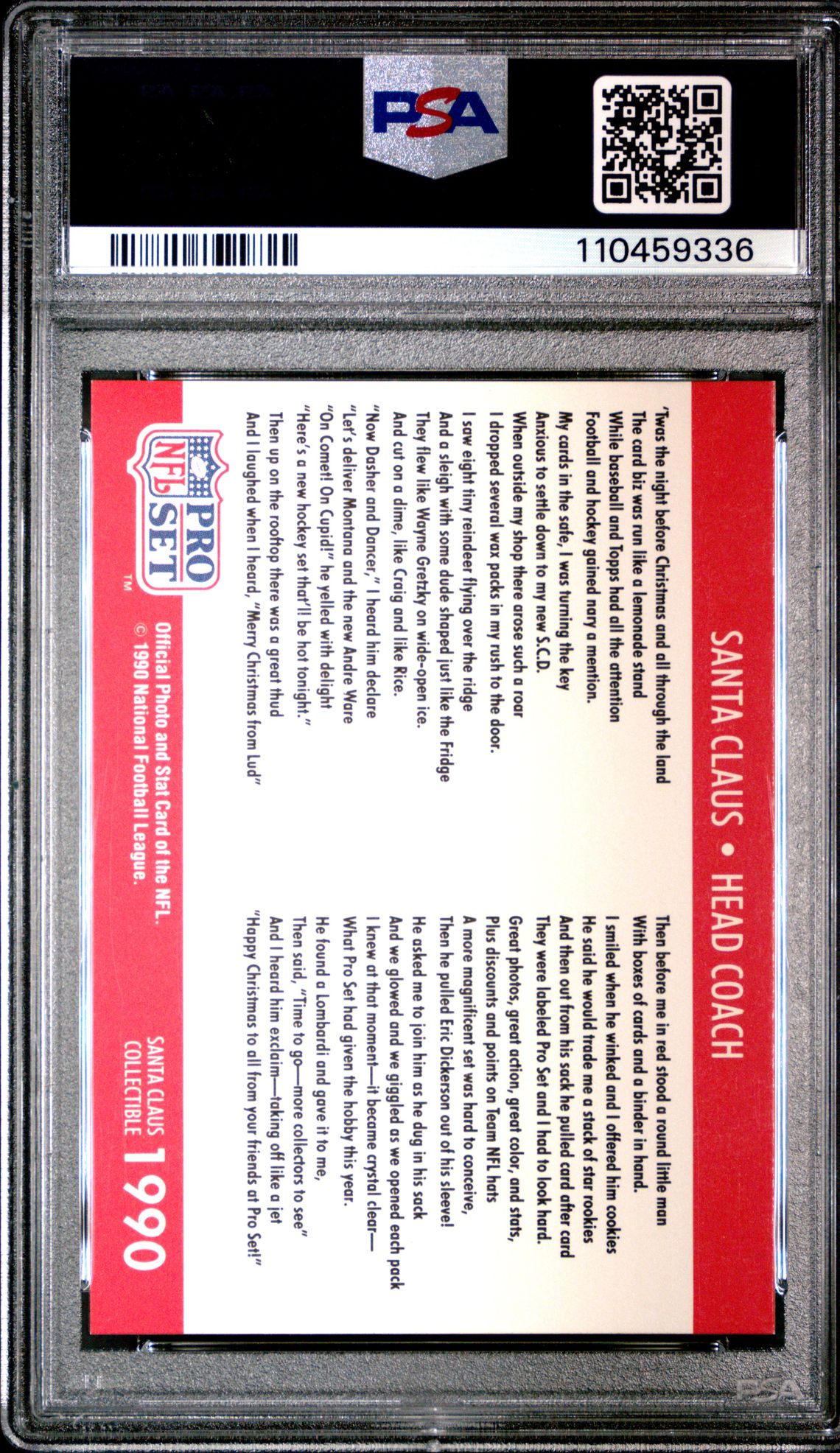 1990 Pro Set Santa Claus #1990 Nm 7 back