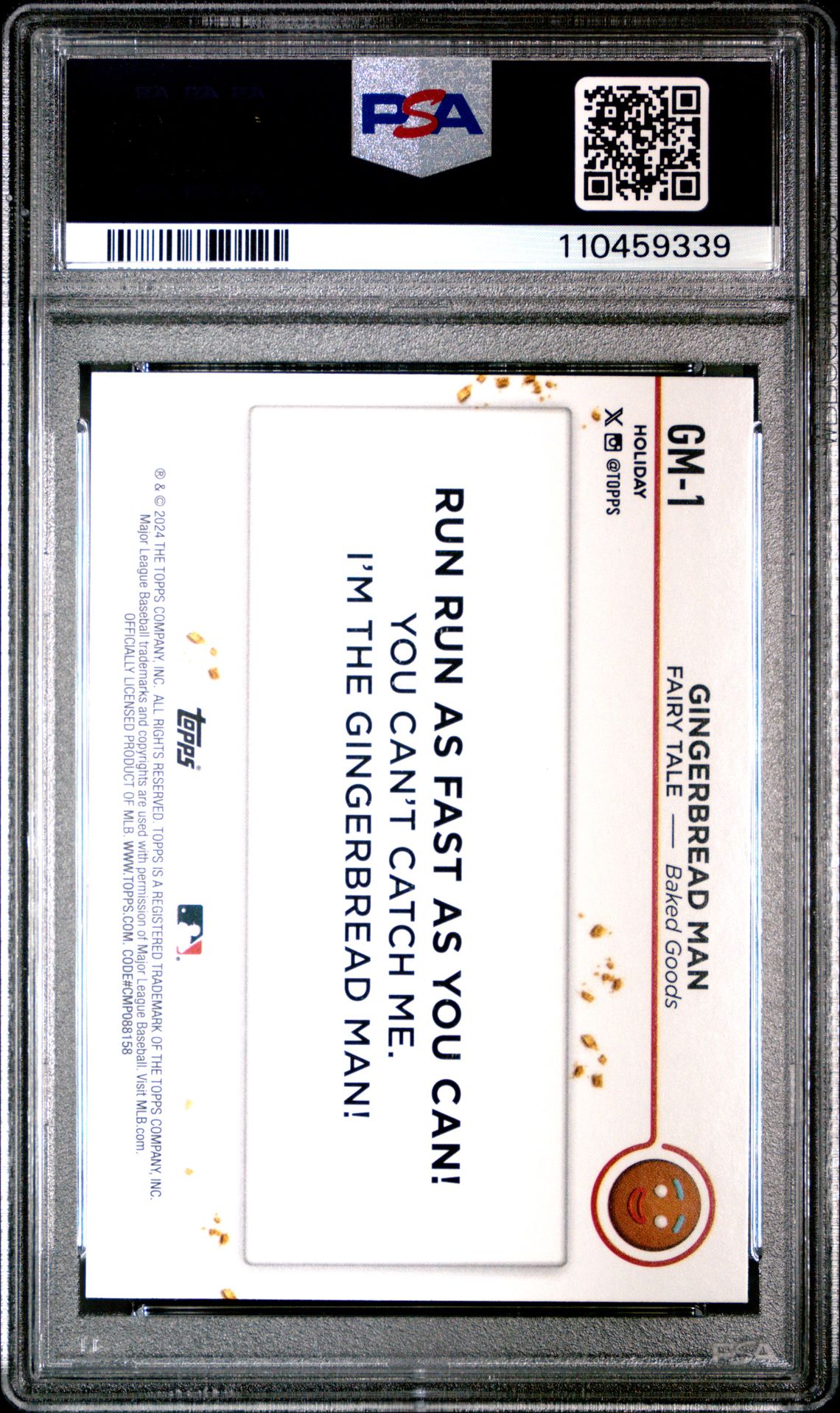 2024 Topps Holiday Gingerbread Man Gingerbread Man #Gm1 Mint 9 back