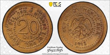 1915 20C KM-764 MS62BN