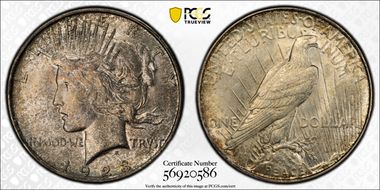 1923-D $1 VAM 1E, Extra Hair MS66