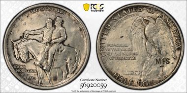 1925 50C Stone Mtn. - MFS. MS62