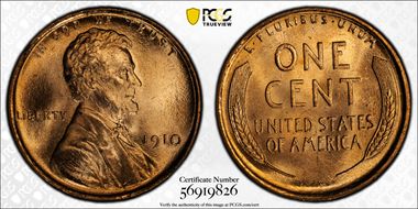1910 1C MS65+ RD