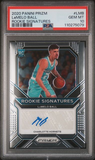 2020 Panini Prizm Rookie Signatures Lamelo Ball #Lmb (Rookie Signatures) Gem Mt 10 front