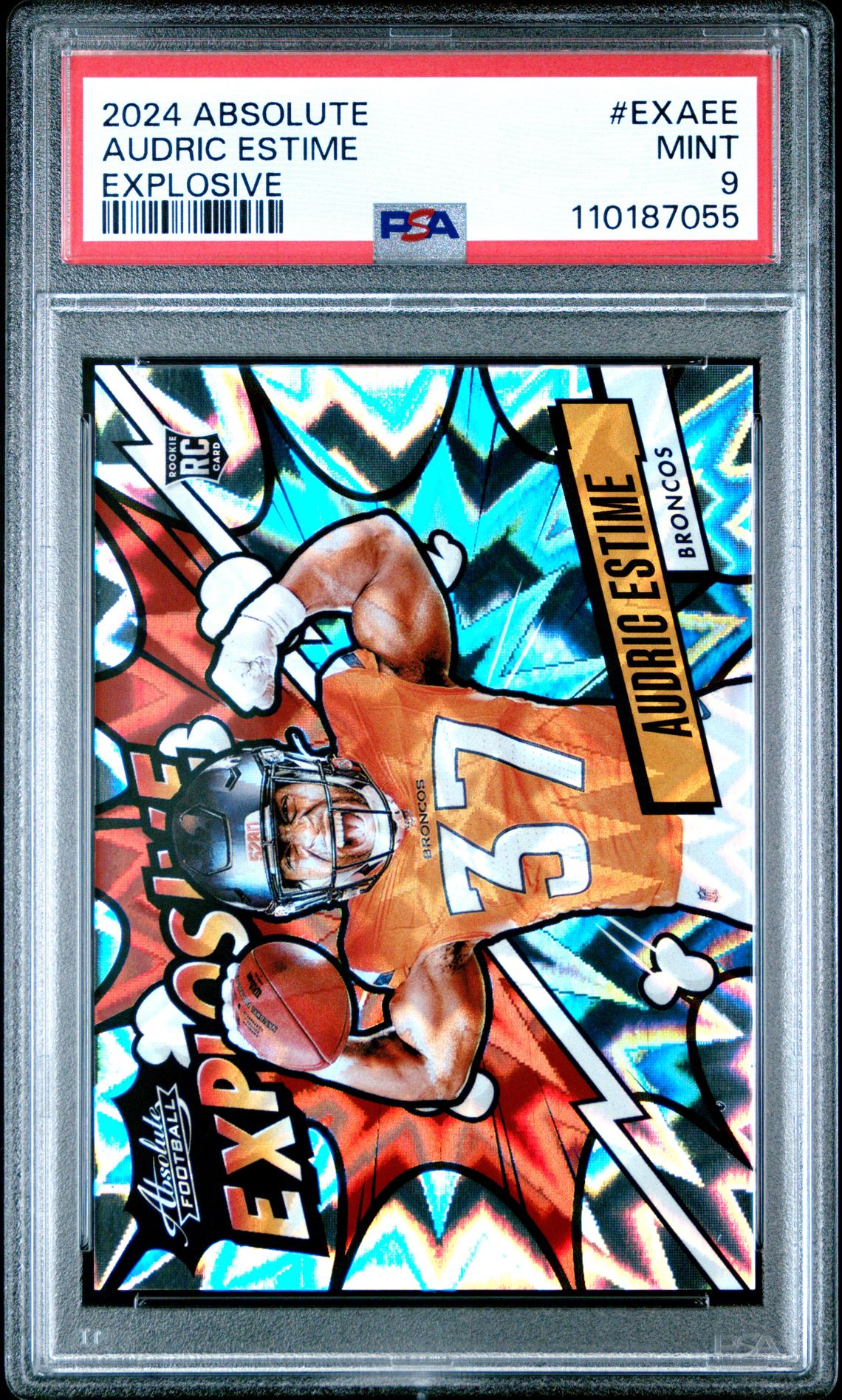 2024 Panini Absolute Explosive Audric Estime #Exaee Mint 9 front