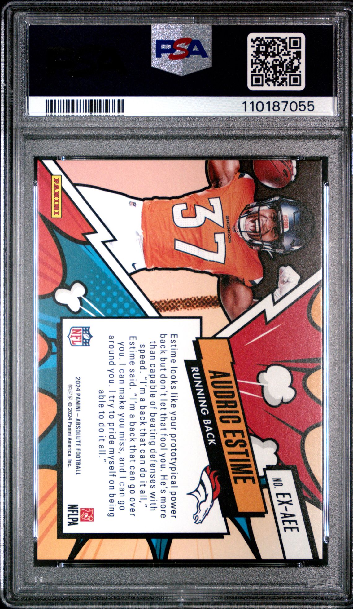 2024 Panini Absolute Explosive Audric Estime #Exaee Mint 9 back