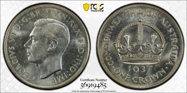 1937 Crown KM-34  Ag MS63
