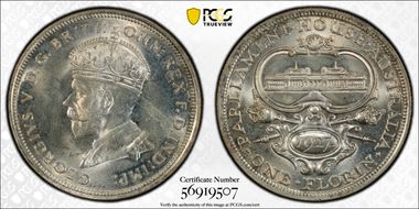 1927(m) Florin Canberra  KM-31 MS65