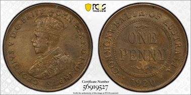 1920 //.  1D Dot Below Indian Obverse MS63BN