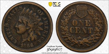 1866 1C VF25BN