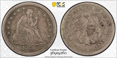 1868-S 25C F15