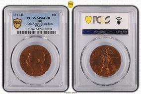 1911-R 10C 50th Anniv. Kingdom KM-51 MS64RB