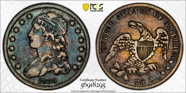 1838 25C Browning 1 VF30