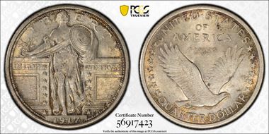 1917 25C Type 1 MS64FH