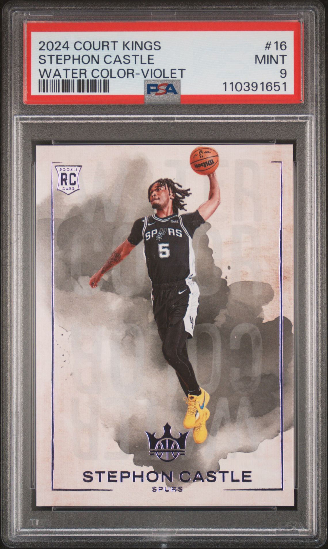 2024 Panini PANINI COURT KINGS WATER COLOR VIOLET #16 Stephon Castle front