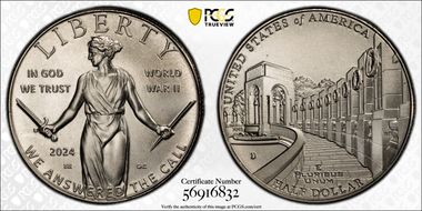 2024-D 50C Greatest Generation MS70