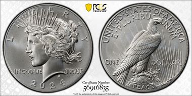 2024 $1 Peace Dollar MS69