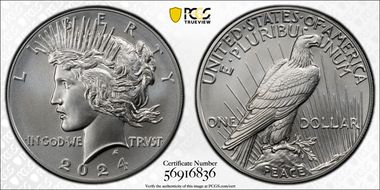 2024 $1 Peace Dollar MS70