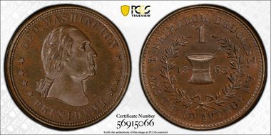 1863 CWT F-630K-1a, T. Brimelow T. Brimelow MS64BN
