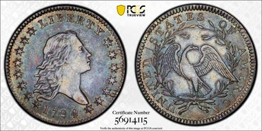 1794 50C O-101a AU53