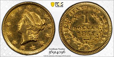 1851-D G$1 MS64