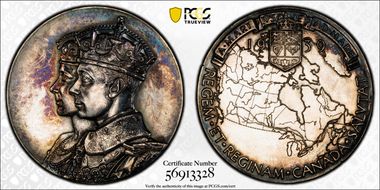 1939 Medal BHM-4394 Ag 54mm Royal Visit to Canada MS60