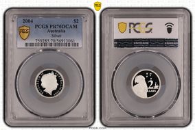 2004 $2 Silver PR70DCAM