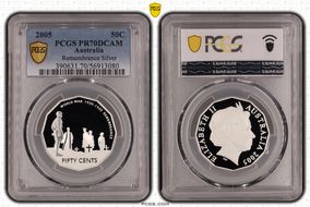 2005 50C Remembrance Silver PR70DCAM