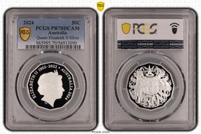 2024 50C Queen Elizabeth II Silver PR70DCAM
