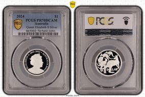 2024 $1 Queen Elizabeth II  Ag PR70DCAM
